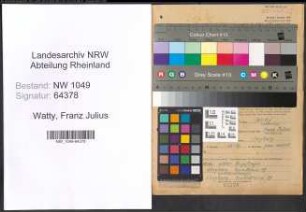 Entnazifizierung Franz Julius Watty , geb. 05.12.1906 (Werkmeister)