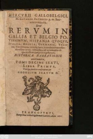 16,1: ... a nundinis Francofordiensibus 1626. vernalibus, ad autumnales usque eiusdem ...