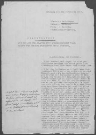 Merklingen (Weil der Stadt): Pfarrbericht 1937
