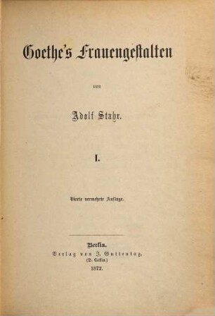 Goethe's Frauengestalten, 1