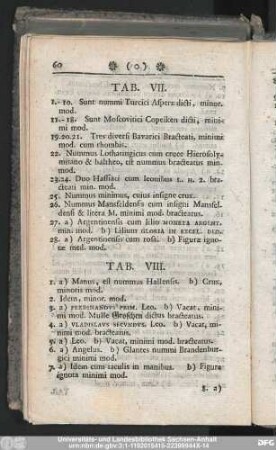 Tab. VII.