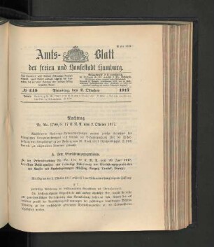 No. 249, 2. Oktober 1917