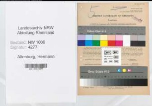 Entnazifizierung Hermann Altenburg, geb. 06.09.1884 (Kaufmaennischer Angestellter)