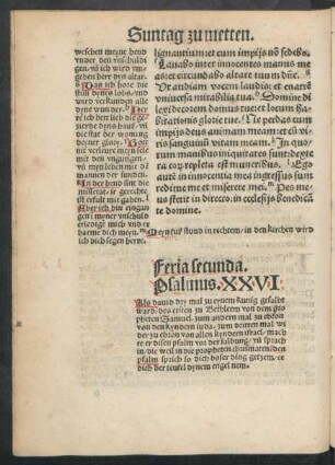 Feria secunda. Psalmus. XXVI