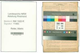 Entnazifizierung Martin Reiter , geb. 16.03.1897 (Mechaniker)