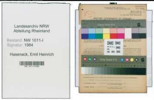 Entnazifizierung Emil Heinrich Hasenack , geb. 08.03.1903 (Metzgermeister)