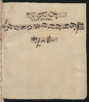 Dixit Dominus; V (4), strings, bc; G-Dur