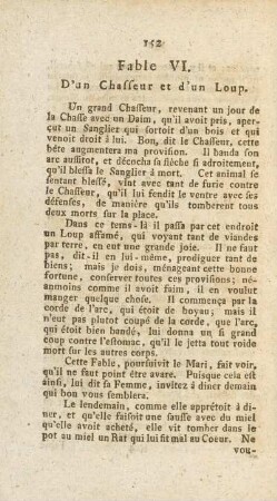 Fable VI. D'un Chasseur et d'un Loup