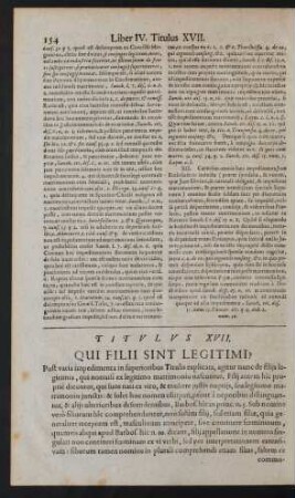 Titulus XVII. Qui Filii Sint Legitimi?