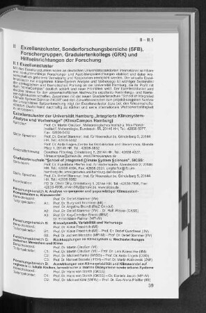 II.1 Exzellenzcluster