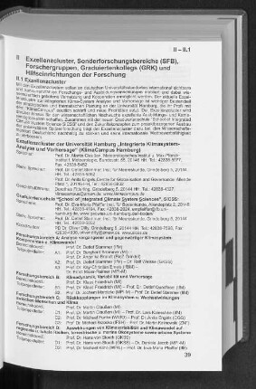 II.1 Exzellenzcluster