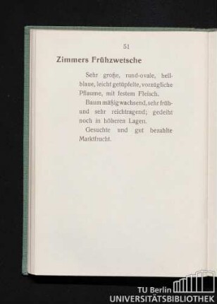 Zimmers Frühzwetsche.