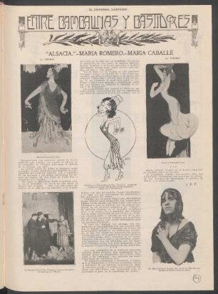Entre bambalinas y bastidores : "Alsacia." - María Romero. - María Caballé