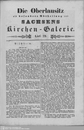 Bischheim (Beschluß), Ruppersdorf, Prietitz : 79. Lieferung