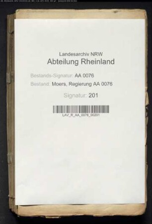 Salarienkassen-Rechnungen mit Belegen und Niederschlagsdekreten V