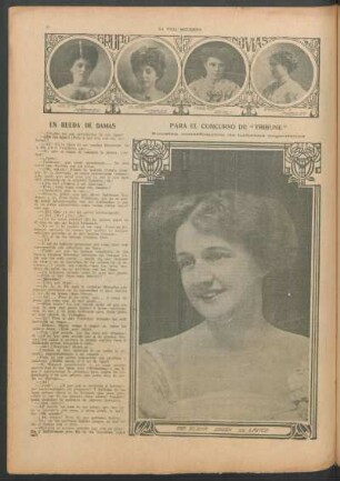 Para el concurso de "Tribune" - Nuestra contribución de bellezas argentinas : Sra. Elena Green de Lanús