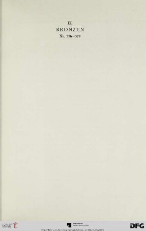 IX. Bronzen (Nr. 336-379)