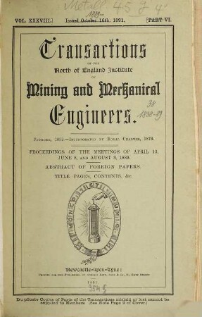 Transactions. 38. 1888/89 (1891)