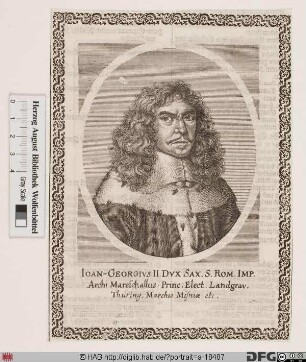 Bildnis Johann Georg II., Kurfürst von Sachsen (reg. 1656-80)
