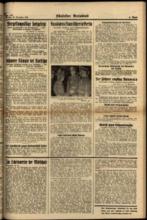 Zweite Ausgabe vom Montag, den 25. November 1940.