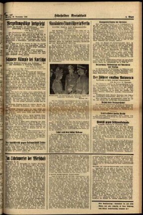 Zweite Ausgabe vom Montag, den 25. November 1940.