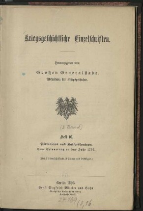 Pirmasens und Kaiserslautern : eine Erinnerung an das Jahr 1793