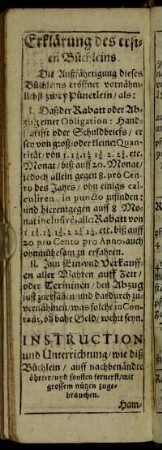 Erklärung des ersten Büchleins.