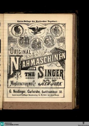 Karlsruher Tagblatt, Original Nähmaschinen von The Singer