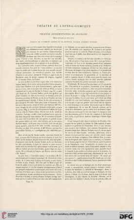 Théatre de l'Opéra-comique: première représentation de Piccolino