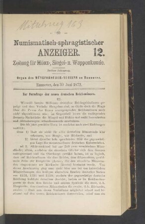 12. 30. Juni 1872