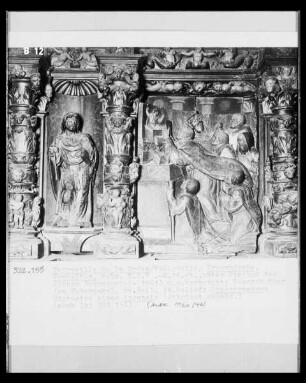 Hochaltar, Obergeschoss, rechter Teil, linkes Relief: Gregorsmesse