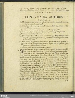 Caput XXXIII. De Contumacia Actoris