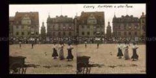 Marktplatz mit Blick zum Judenturm, Coburg