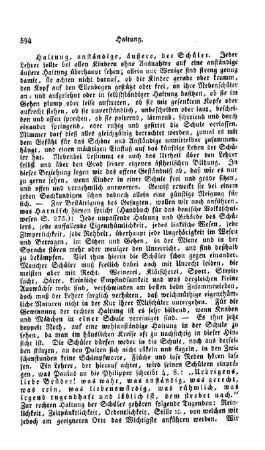 Haltung, anständige, äußere, der Schüler