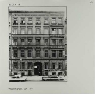 Fotografie: Waldemarstr. 40, um 1981