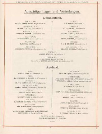 Auswärtiges Lager und Vertretungen