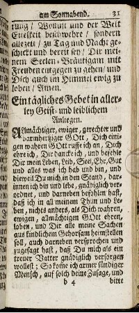Ein tägliches Gebet in allerley Geist- und leiblichem Anliegen. - Seuffzer eines Tod-Krancken.