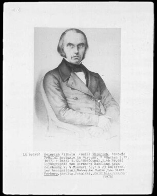 Heinrich Wilhelm Thiersch (1817-1885), 1845-1850 Professor der Theologie in Marburg