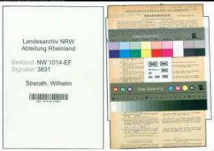 Entnazifizierung Wilhelm Strerath , geb. 27.07.1905 (Mechaniker)