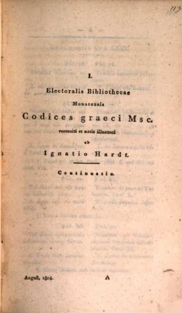 Catalogus codicum manuscriptorum Graecorum Bibliothecae Regiae Bavaricae, 2. Cod. CVI - CCXXXIII cont.