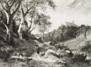 Waldlandschaft mit Wartburg