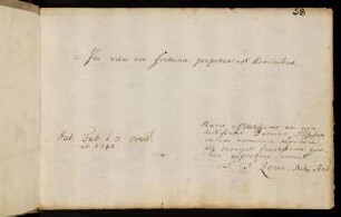 58r, Zorer, Theophil Friedrich. Tübingen, 03.10.1742