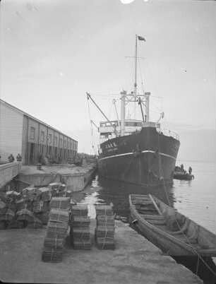 Hafen Fushiki : Ansicht mit Überseedampfer