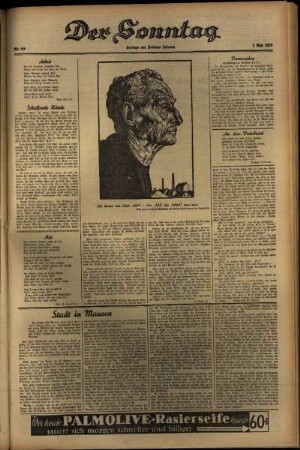 Dritte Ausgabe vom Samstag, den 01. Mai 1937.