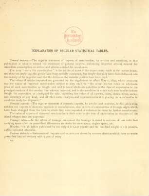 Explanation of regular statistical tables