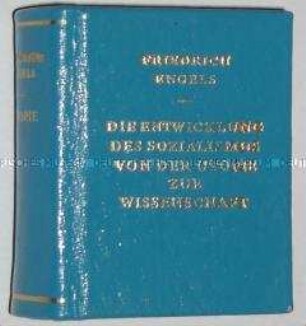 Miniaturbuchausgabe einer grundlegenden Schrift von Friedrich Engels