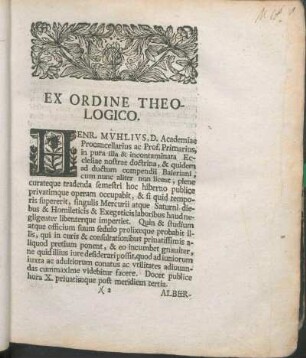 Ex Ordine Theologico.