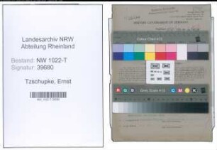 Entnazifizierung Ernst Tzschupke , geb. 21.04.1909 (Bahninspektor)