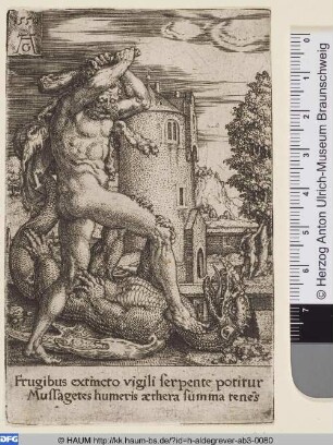 Herkules tötet den Drachen Ladon