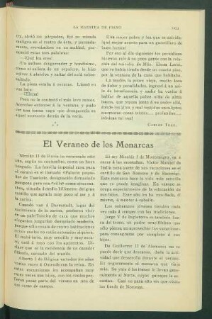 El Veraneo de los Monarcas
